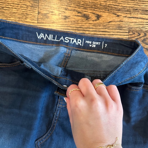 NWOT Denim Mini Skirt dark wash - Picture 3 of 4